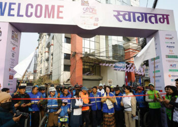 क्यान्सरविरुद्ध जनचेतना फैलाउन तीनकुनेबाट सुरु भयो ‘राइड फर लाइफ २०२६’
