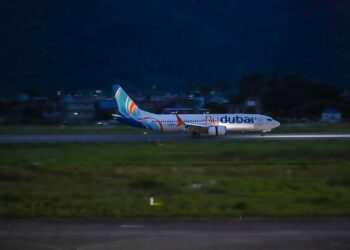पोखरा विमानस्थलमा फ्लाई दुबईको पहिलो नियमित अन्तर्राष्ट्रिय उडान