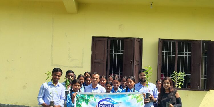 Sambad Foundation Sunsari Organizes Tree Plantation Program in Duhabi